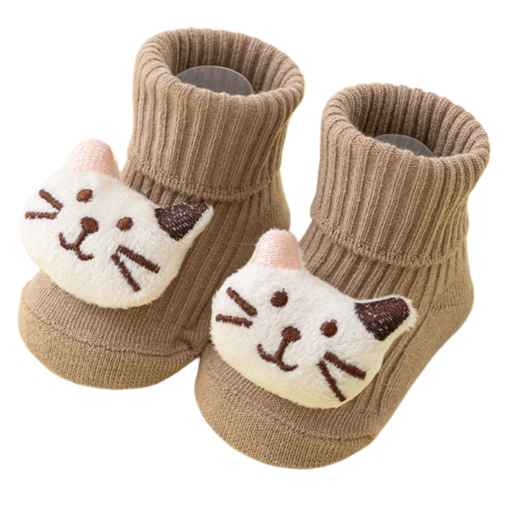 Baby Non-Slip Cotton Socks – Cartoon Soft Toddler Crew Socks for Boys & Girls