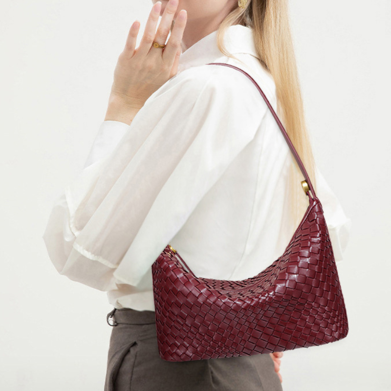 Handwoven Leather Shoulder Box Bag