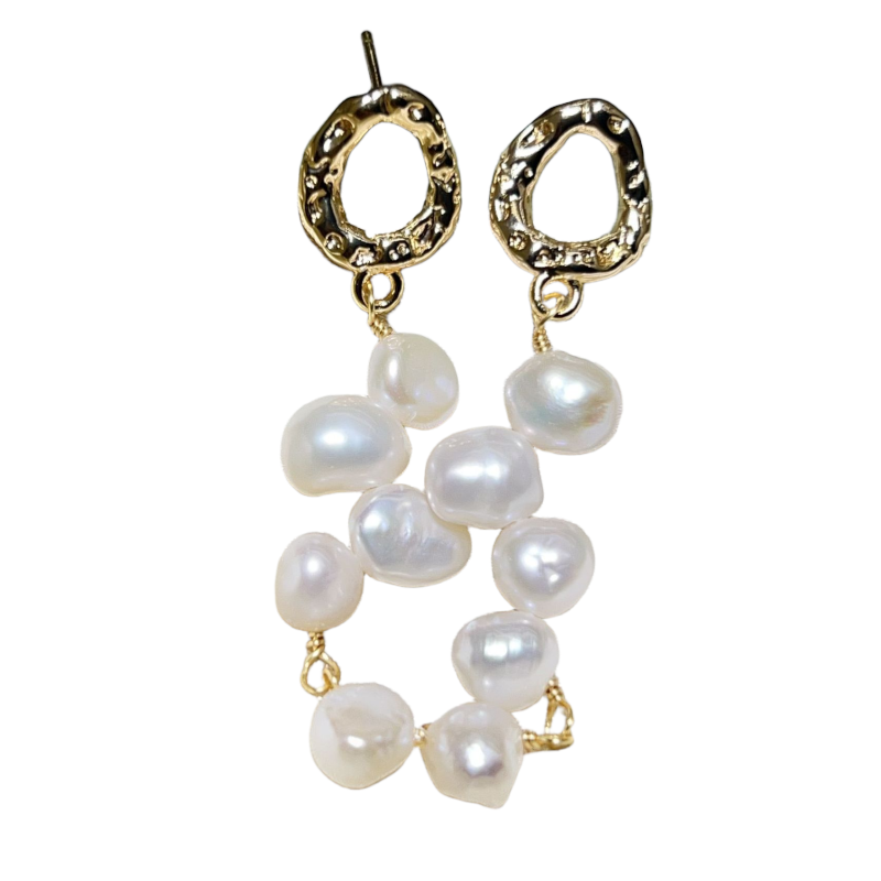 Baroque Freshwater Pearl Drop Earrings