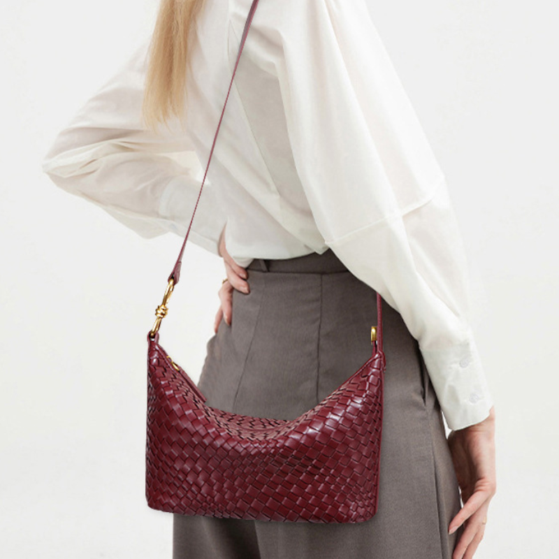 Handwoven Leather Shoulder Box Bag