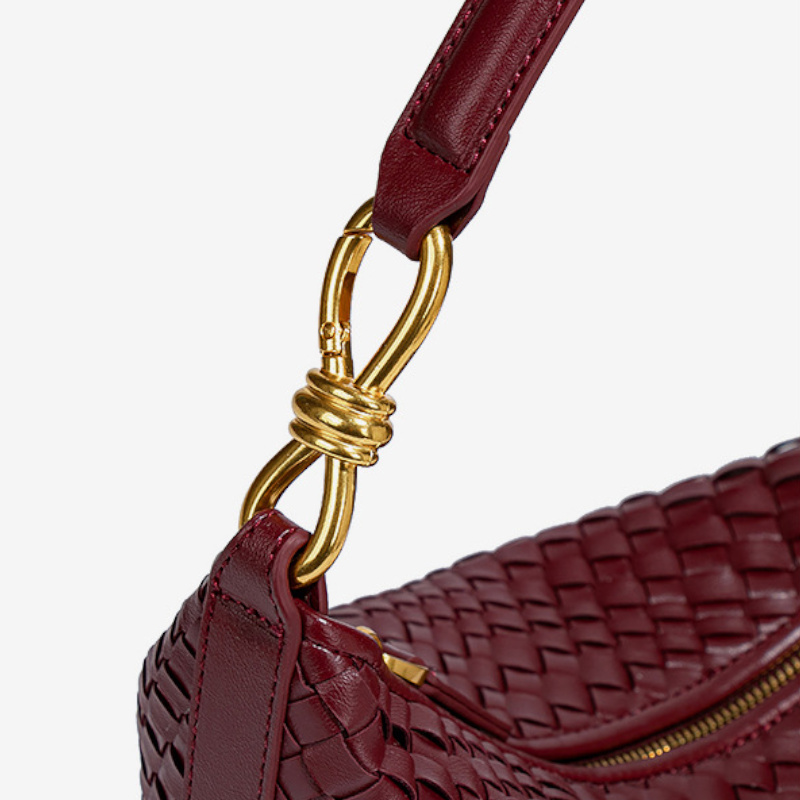 Handwoven Leather Shoulder Box Bag
