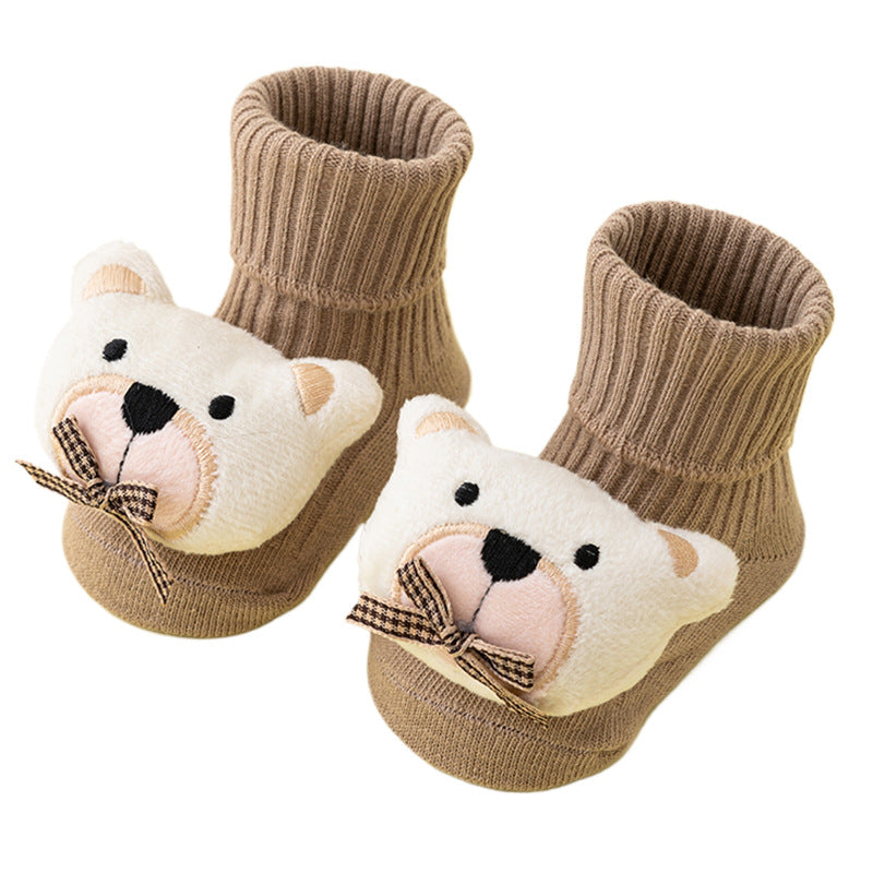 Baby Non-Slip Cotton Socks – Cartoon Soft Toddler Crew Socks for Boys & Girls