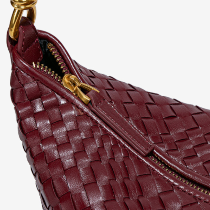 Handwoven Leather Shoulder Box Bag