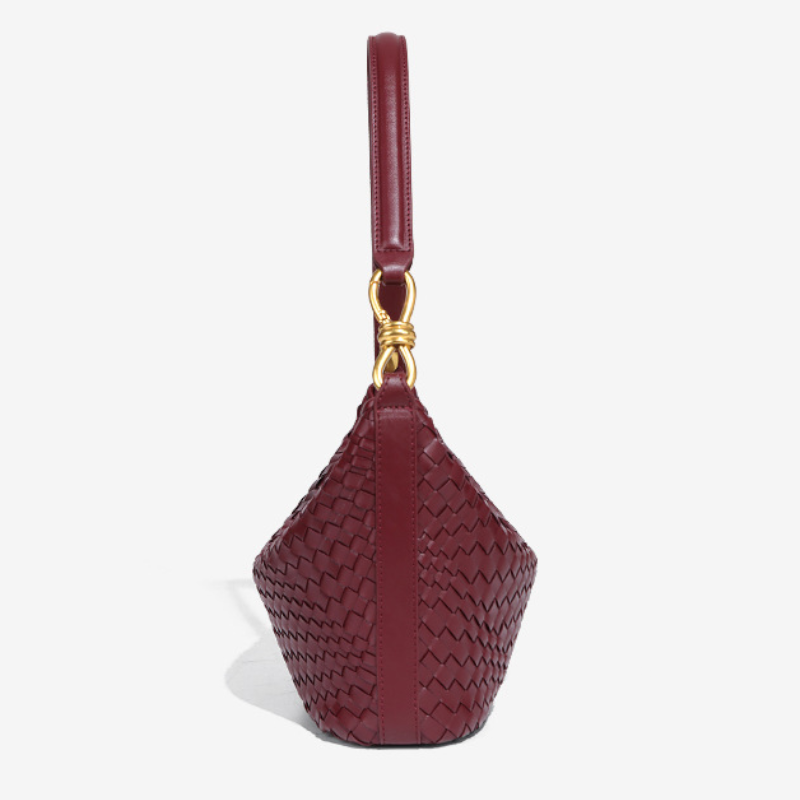 Handwoven Leather Shoulder Box Bag