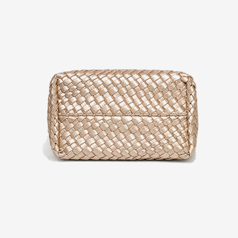 Woven Shoulder Handbag – Trendy Mini Tote with Star Charm