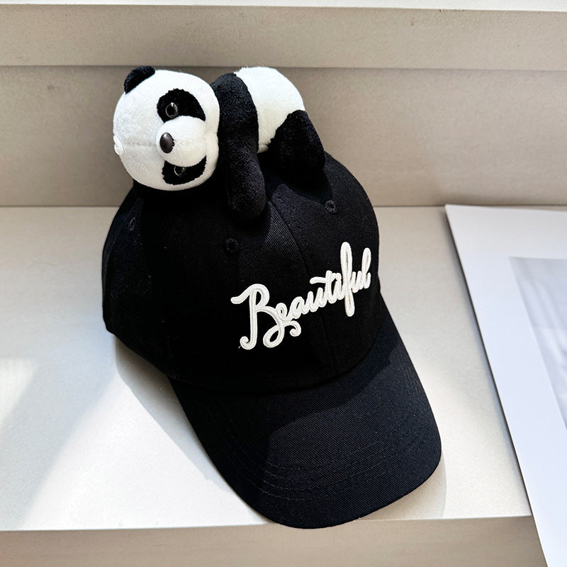 Trendy Cotton Baseball Cap with Plush Animal Design – Fun & Comfy