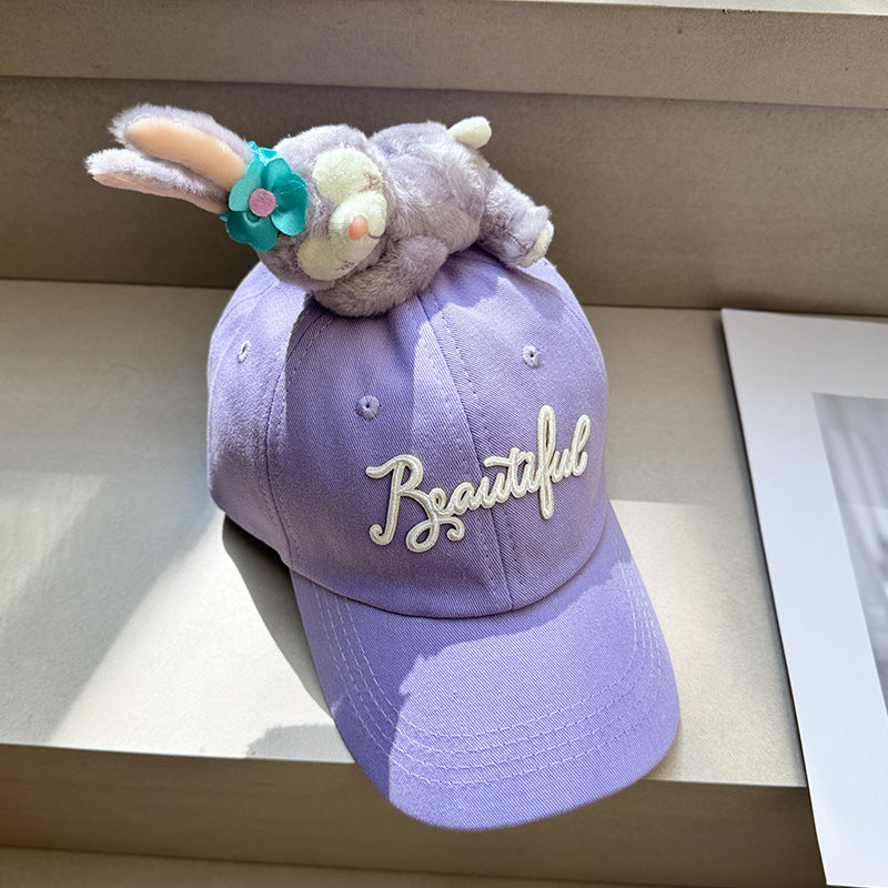 Trendy Cotton Baseball Cap with Plush Animal Design – Fun & Comfy