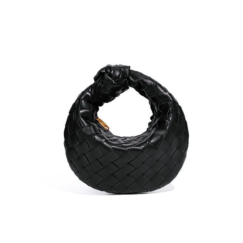 Trendy Mini Horn Bag – Handmade Woven Knot Design, Perfect Everyday Purse