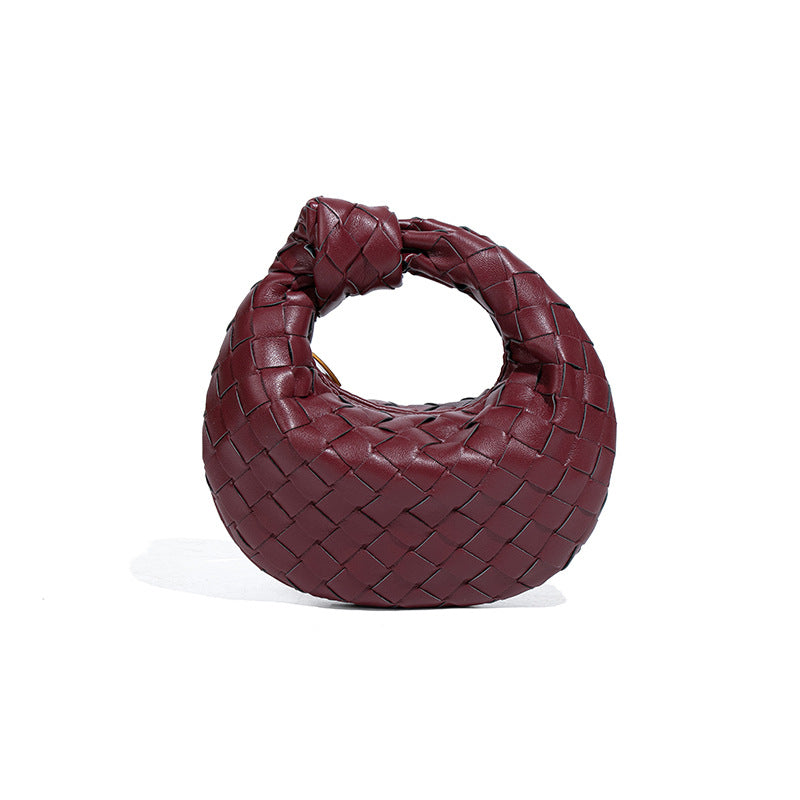 Trendy Mini Horn Bag – Handmade Woven Knot Design, Perfect Everyday Purse