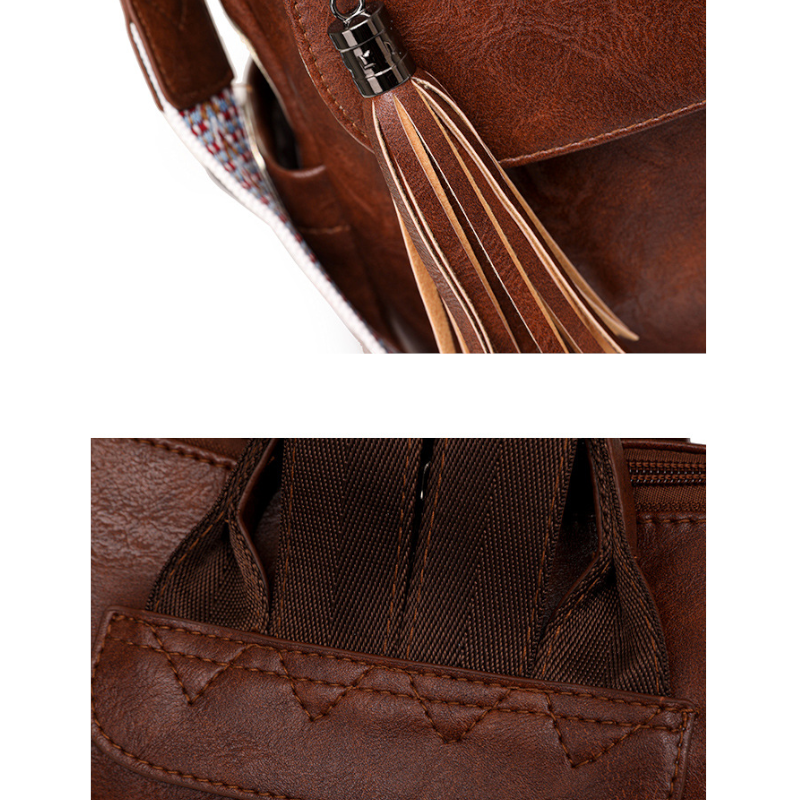 Women’s Multi-Function Vegan Leather Backpack - Retro Style Shoulder & Crossbody Bag