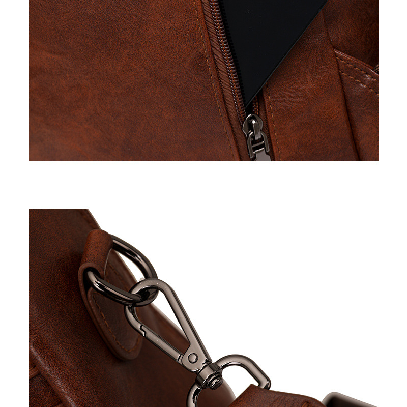 Women’s Multi-Function Vegan Leather Backpack - Retro Style Shoulder & Crossbody Bag