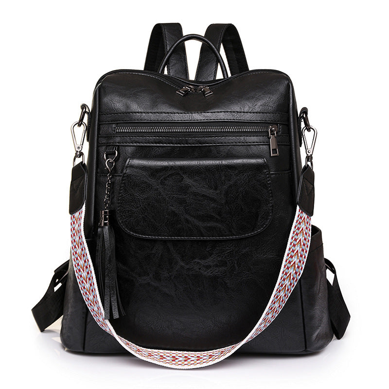 Women’s Multi-Function Vegan Leather Backpack - Retro Style Shoulder & Crossbody Bag