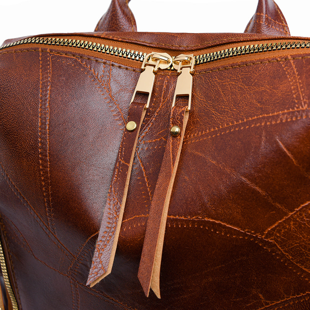 Fashionable Retro Vegan Leather Backpack - Versatile Casual Shoulder & Travel Bag