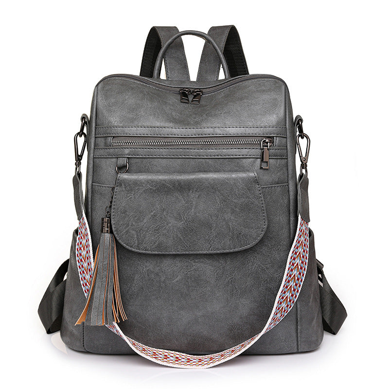Women’s Multi-Function Vegan Leather Backpack - Retro Style Shoulder & Crossbody Bag