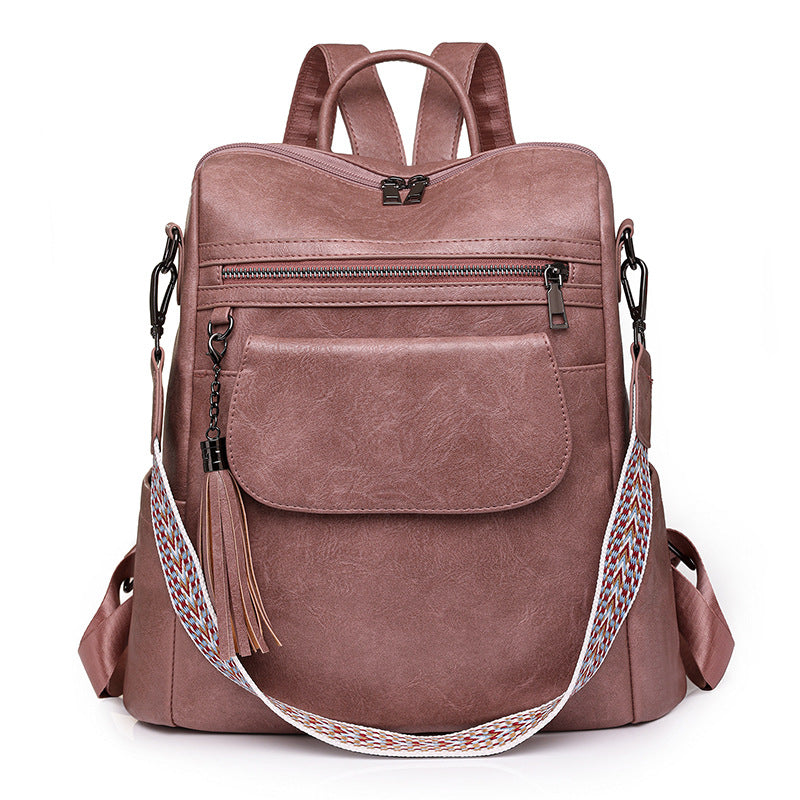 Women’s Multi-Function Vegan Leather Backpack - Retro Style Shoulder & Crossbody Bag