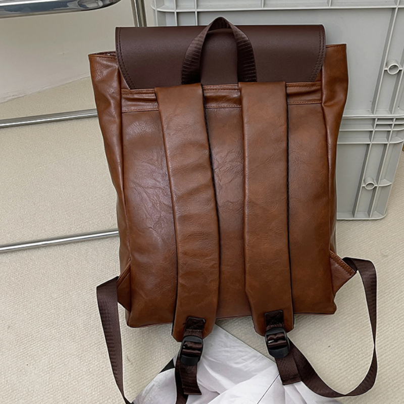 Retro-Inspired Vegan Leather Backpack – Trendy & Functional for Daily Use