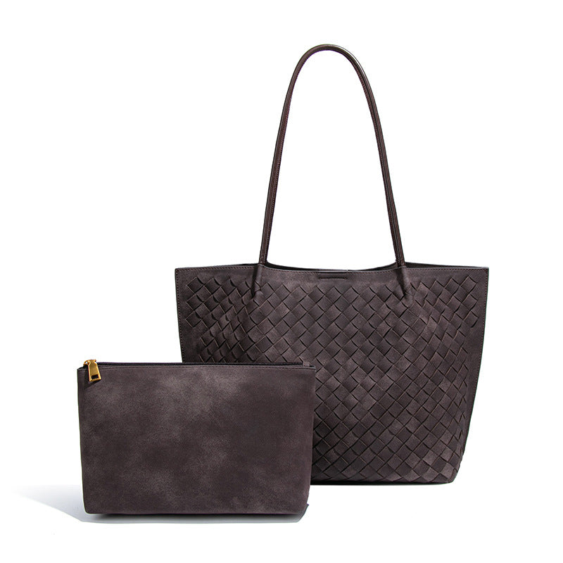Textured Tote Bag with Pouch – Stylish & Spacious Women’s Set