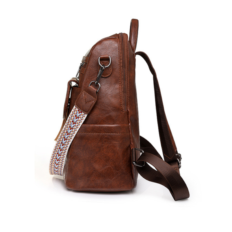 Women’s Multi-Function Vegan Leather Backpack - Retro Style Shoulder & Crossbody Bag