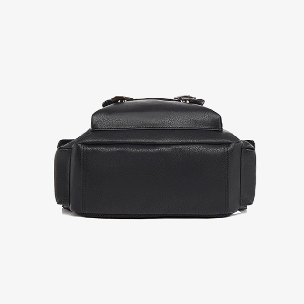 Unisex Vintage Vegan Leather Backpack – Large-Capacity Laptop & Travel Bag