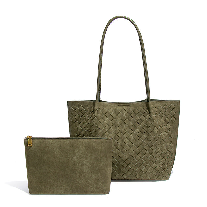 Textured Tote Bag with Pouch – Stylish & Spacious Women’s Set