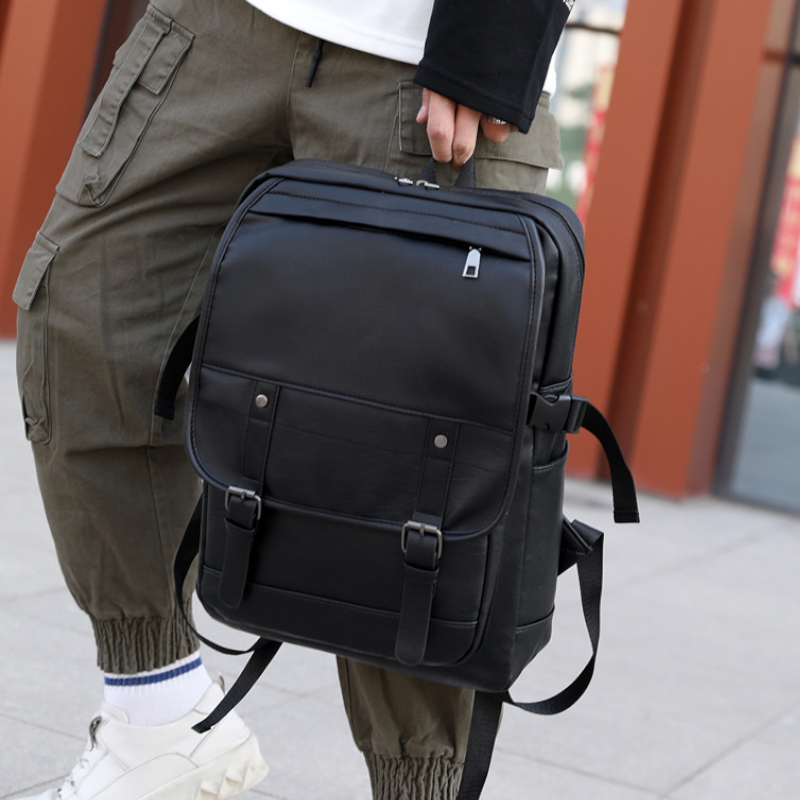 Elegant Vegan Leather Laptop Backpack – Business, Travel & Daily Use for Men