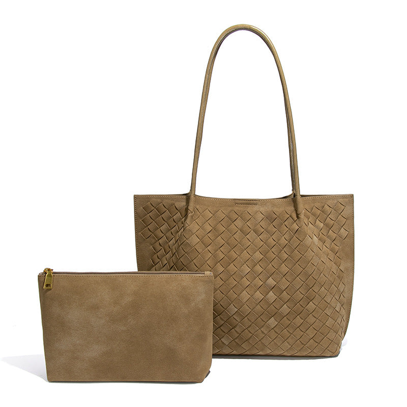 Textured Tote Bag with Pouch – Stylish & Spacious Women’s Set