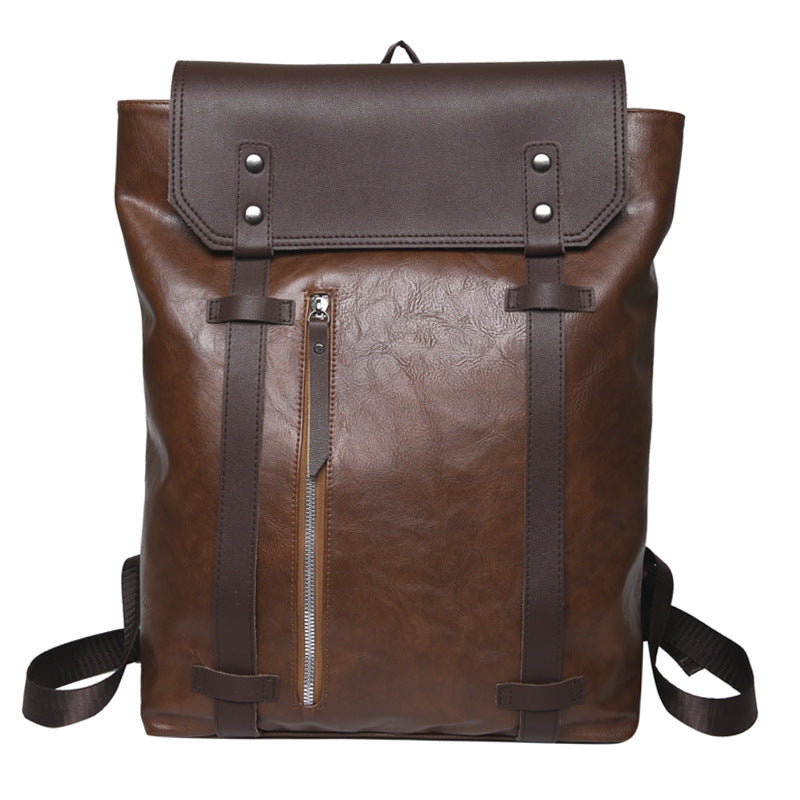 Retro-Inspired Vegan Leather Backpack – Trendy & Functional for Daily Use