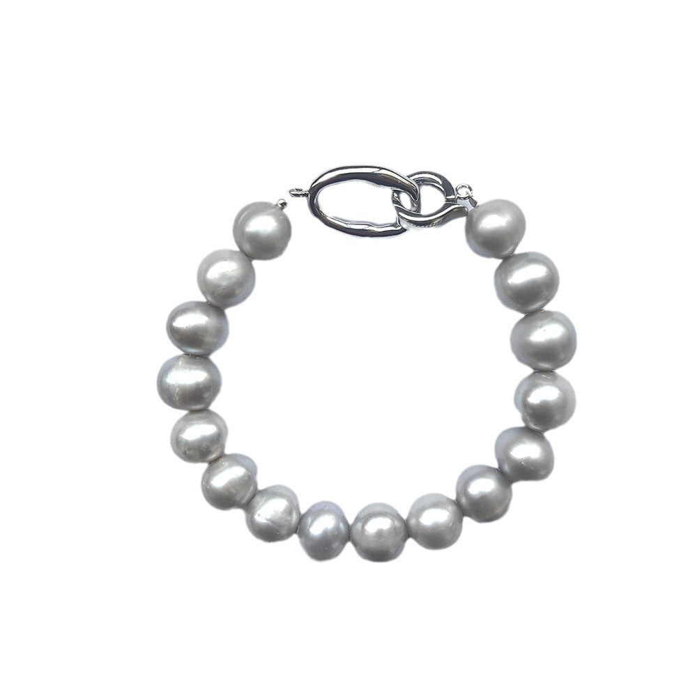 Baroque Freshwater Pearl Bracelet – 10-12mm Large Pearls with 18K Gold/Silver Clasp