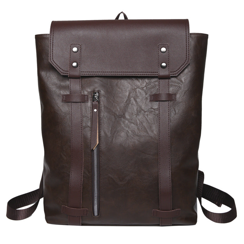 Retro-Inspired Vegan Leather Backpack – Trendy & Functional for Daily Use
