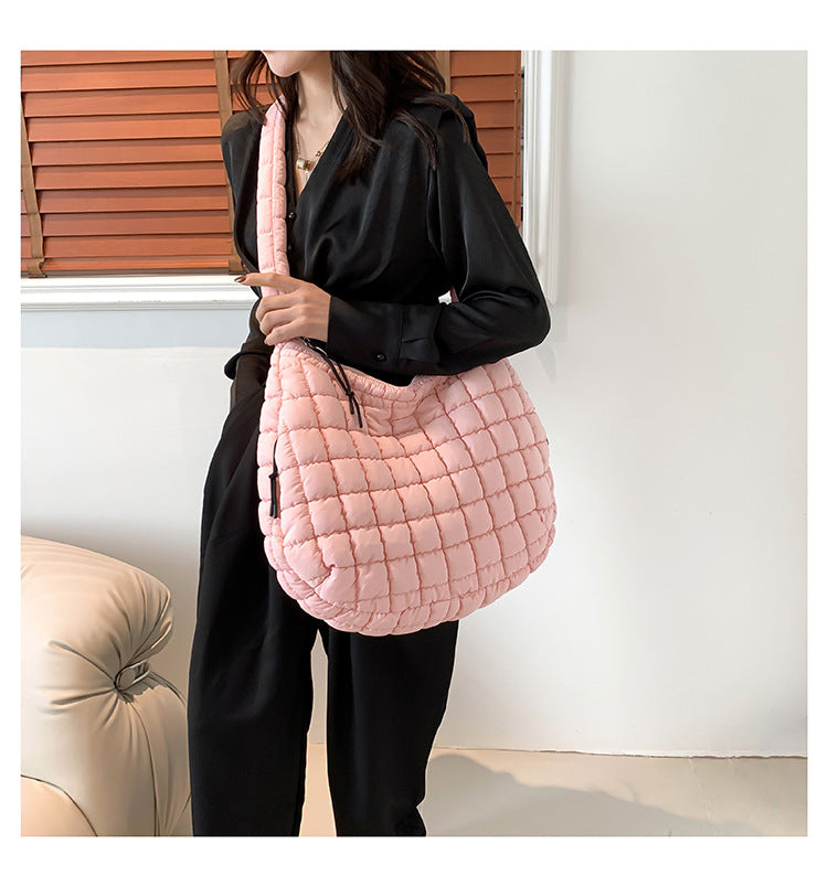 Casual Large-Capacity Soft Bubble Bag 2025 New Trendy Versatile Shoulder & Crossbody Tote Bag