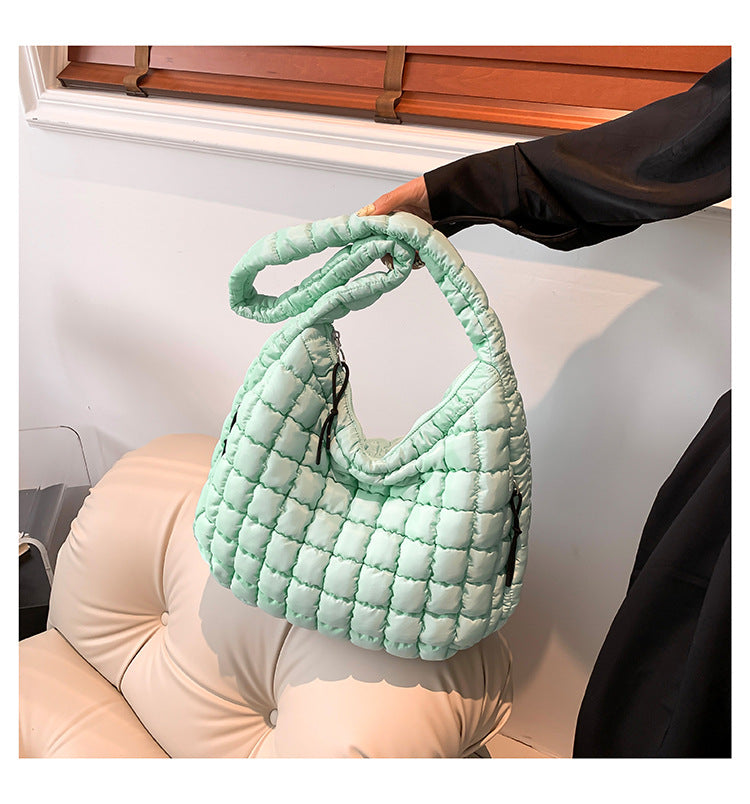 Casual Large-Capacity Soft Bubble Bag 2025 New Trendy Versatile Shoulder & Crossbody Tote Bag