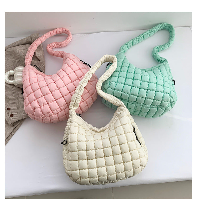 Casual Large-Capacity Soft Bubble Bag 2025 New Trendy Versatile Shoulder & Crossbody Tote Bag