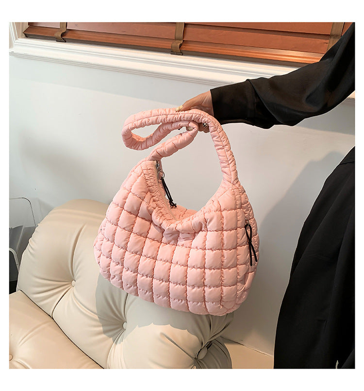 Casual Large-Capacity Soft Bubble Bag 2025 New Trendy Versatile Shoulder & Crossbody Tote Bag