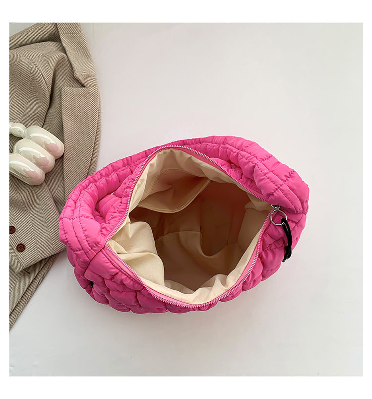 Casual Large-Capacity Soft Bubble Bag 2025 New Trendy Versatile Shoulder & Crossbody Tote Bag