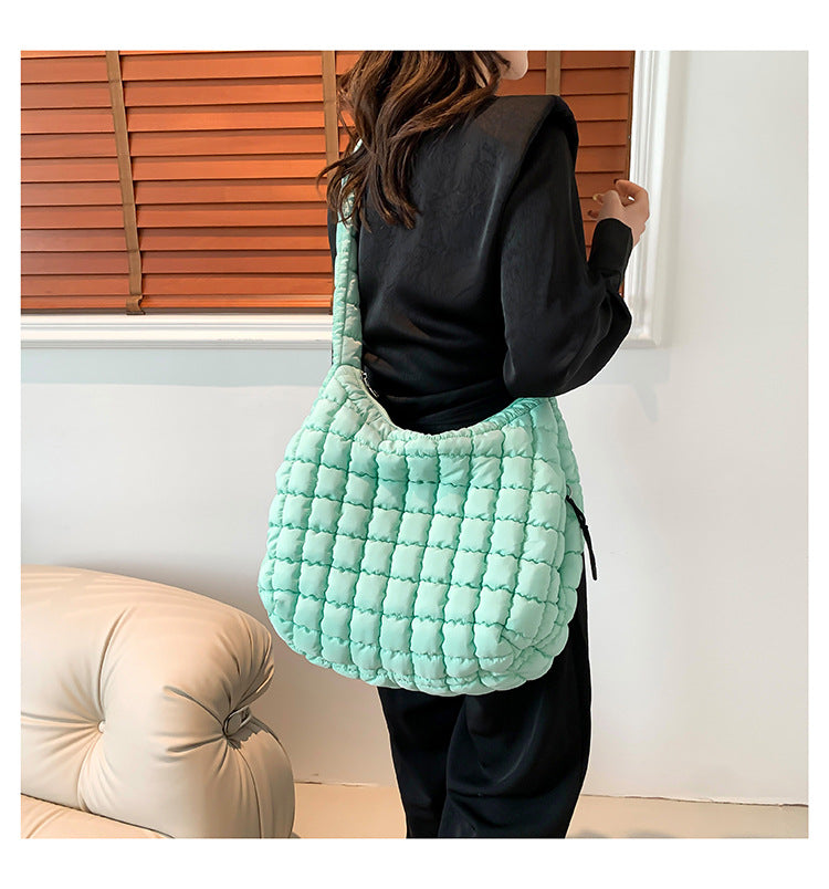 Casual Large-Capacity Soft Bubble Bag 2025 New Trendy Versatile Shoulder & Crossbody Tote Bag